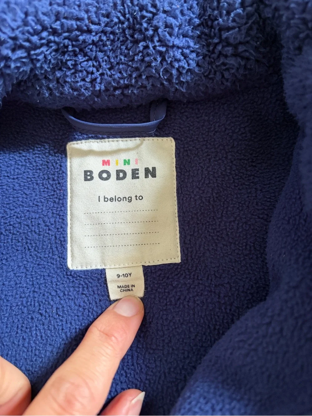 Mini Boden - Navy Fleece Jacket